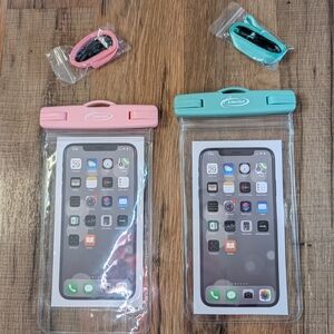 Waterproof Phone Pouch - Pink and Blue
